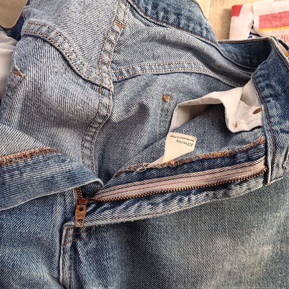 Vintage Mens Jeans 35x28 80s JC PENNEY PLAIN POCKETS CLASSIC Flare FLARE Jeans - Picture 7 of 8